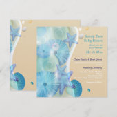 Invitation de mariage à la plage (Devant / Derrière)