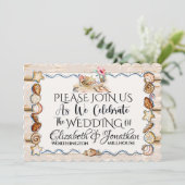 Invitation de mariage à la plage (Debout devant)