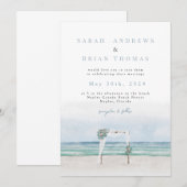 Invitation de mariage à la plage (Devant / Derrière)