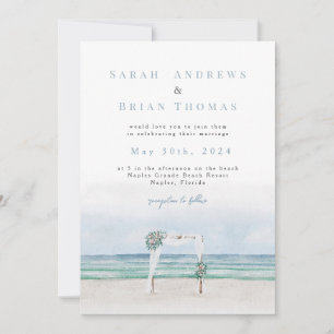 Invitation de mariage à la plage