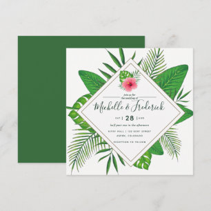 Invitation de mariage à la plage Aloha aquarelle
