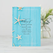 Invitation de mariage à la plage en aquarelle pour (Debout devant)