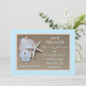 Invitation de mariage à la plage "Sauver la date" (Debout devant)