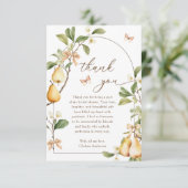 Invitation de mariage à la poire parfaite à l'aqua (Debout devant)