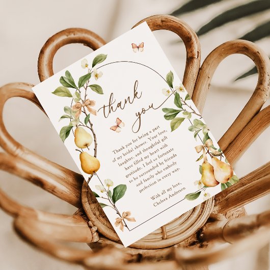 Invitation de mariage à la poire parfaite à l'aqua