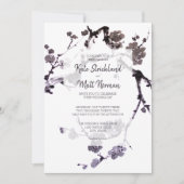 Invitation de mariage à la sumie de fleurs de prun (Devant)