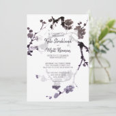 Invitation de mariage à la sumie de fleurs de prun (Debout devant)