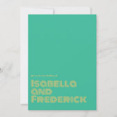 Invitation de mariage à la typographie rétro (Devant)