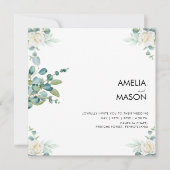 Invitation de mariage à la verdure d'eucalyptus (Devant)