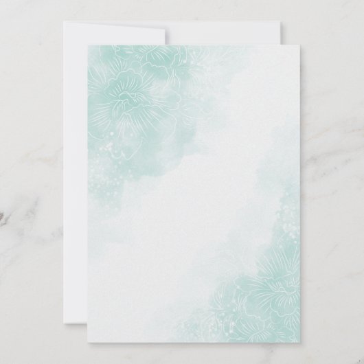 invitation de mariage à l'aquarelle (Dos)