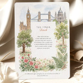 Invitation de mariage à l'aquarelle avec Big Ben, 