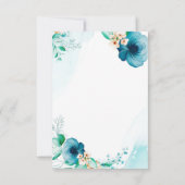 Invitation de mariage à l'aquarelle avec cadre flo (Dos)