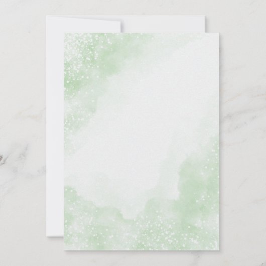 invitation de mariage à l'aquarelle blanche (Dos)