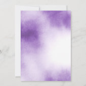 invitation de mariage à l'aquarelle brune violette (Dos)