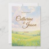 Invitation de mariage à l'aquarelle de beauté de p (Devant)