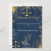 Invitation de mariage à l'aquarelle de l'avocat da (Devant)
