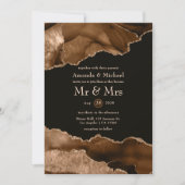 Invitation de mariage à l'aquarelle en agate Deser (Devant)