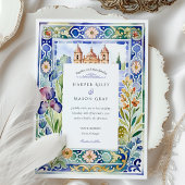 Invitation de mariage à l'aquarelle florale de tui