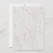 Invitation de mariage à l'aquarelle Herbe des Pamp (Dos)