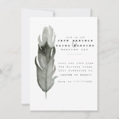 Invitation de mariage à l'aquarelle minimale en pl (Devant)