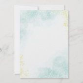 invitation de mariage à l'aquarelle or (Dos)