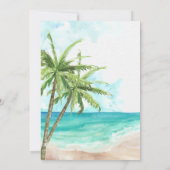 Invitation de mariage à l'aquarelle Plage tropical (Dos)
