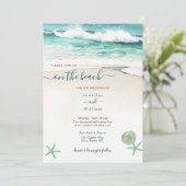 Invitation de mariage à l'aquarelle sur la plage (Debout devant)