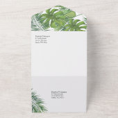 Invitation de mariage à l'aquarelle tropicale tout (Dehors)