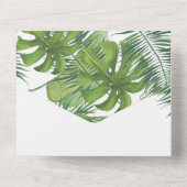 Invitation de mariage à l'aquarelle tropicale tout (Verso)
