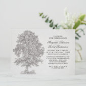 invitation de mariage à l'arbre rustique (Debout devant)