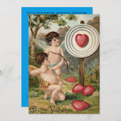 Invitation de mariage à l'arc et à la cible de Cup (Devant / Derrière)