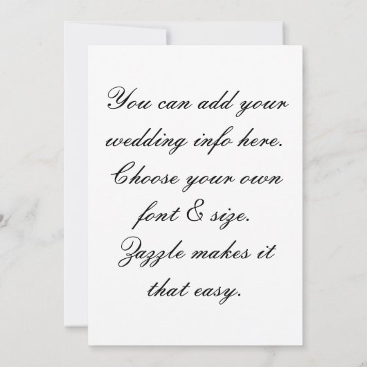 Invitation de mariage à Las Vegas VERT (Dos)