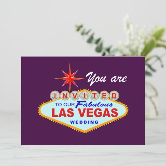 Invitation de mariage à Las Vegas VIOLET (Debout devant)