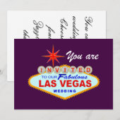 Invitation de mariage à Las Vegas VIOLETTE (Devant / Derrière)