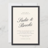 Invitation de mariage à l'écriture classique | Noi (Devant)