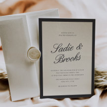 Invitation de mariage à l'écriture classique | Noi