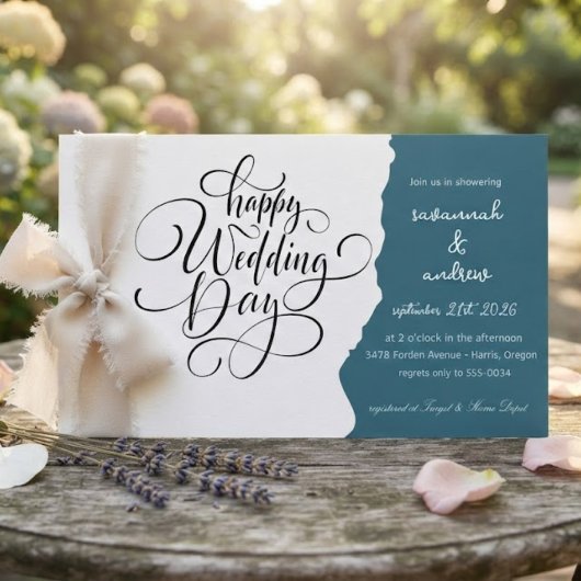 Invitation de mariage à l'écriture élégante classi