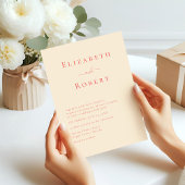 Invitation de mariage à l'écriture moderne minimal