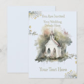 Invitation de mariage à l'église (Devant / Derrière)