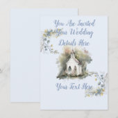 Invitation de mariage à l'église  (Devant / Derrière)