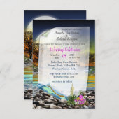 Invitation de mariage à l'élément Terre planète (Devant / Derrière)