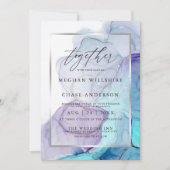 Invitation de mariage à l'encre d'alcool moderne A (Devant)