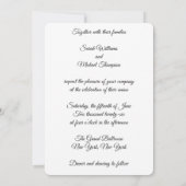 Invitation de mariage à l'infini en or (Dos)