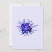Invitation de mariage à l'orchidée bleue violette (Dos)