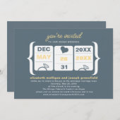 Invitation de mariage à machine à sous (Devant / Derrière)