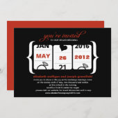 Invitation de mariage à machine à sous (Devant / Derrière)