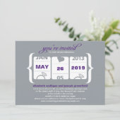 Invitation de mariage à machine à sous (Debout devant)