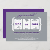 Invitation de mariage à machine à sous (Devant / Derrière)