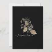 Invitation de mariage à monogramme de feuillage bo (Dos)