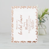 Invitation de mariage à motif de points dorés en f (Debout devant)